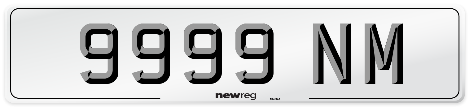 9999 NM Number Plate from New Reg